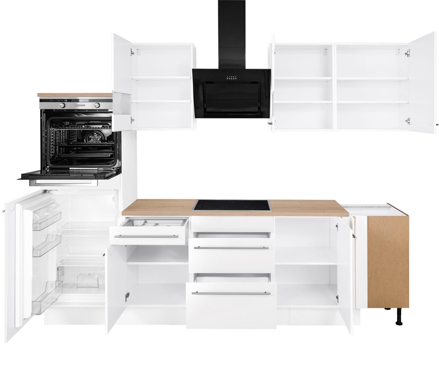 OPTIFIT Winkelküche Bern mit Hanseatic-E-Geräten, Stellbreite 285x175 cm, mit Induktionskochfeld, Soft-Close – Bild 3 von 5