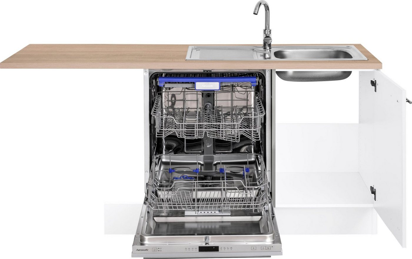 OPTIFIT Winkelküche Bern mit Hanseatic-E-Geräten, Stellbreite 285x175 cm, mit Induktionskochfeld, Soft-Close – Bild 4 von 5