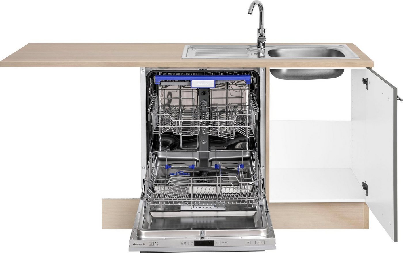 OPTIFIT Winkelküche Bern mit Hanseatic-E-Geräten, Stellbreite 285x175 cm, mit Induktionskochfeld, Soft-Close – Bild 4 von 5