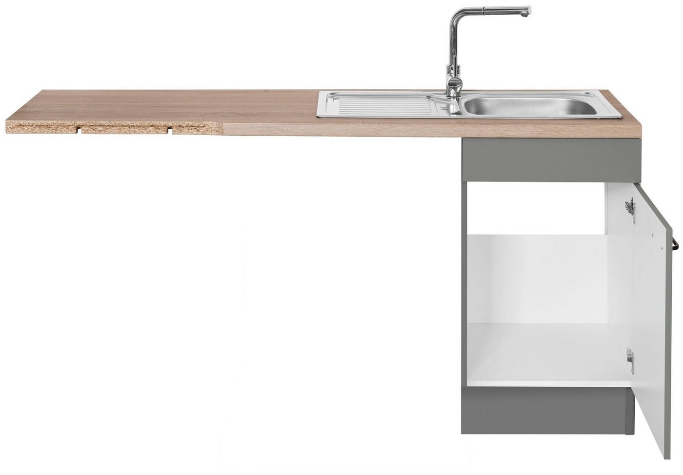 OPTIFIT Winkelküche Elga, Premium-Küche, Soft-Close-Funktion, Vollauszug, Stellbreite 225x175cm – Bild 3 von 5
