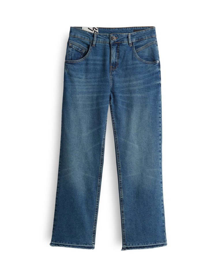OPUS Boyfriend-Jeans Mit Stretchanteil Mid Rise elastisch mit verkürzter Länge und geradem Schnitt – Bild 2 von 5