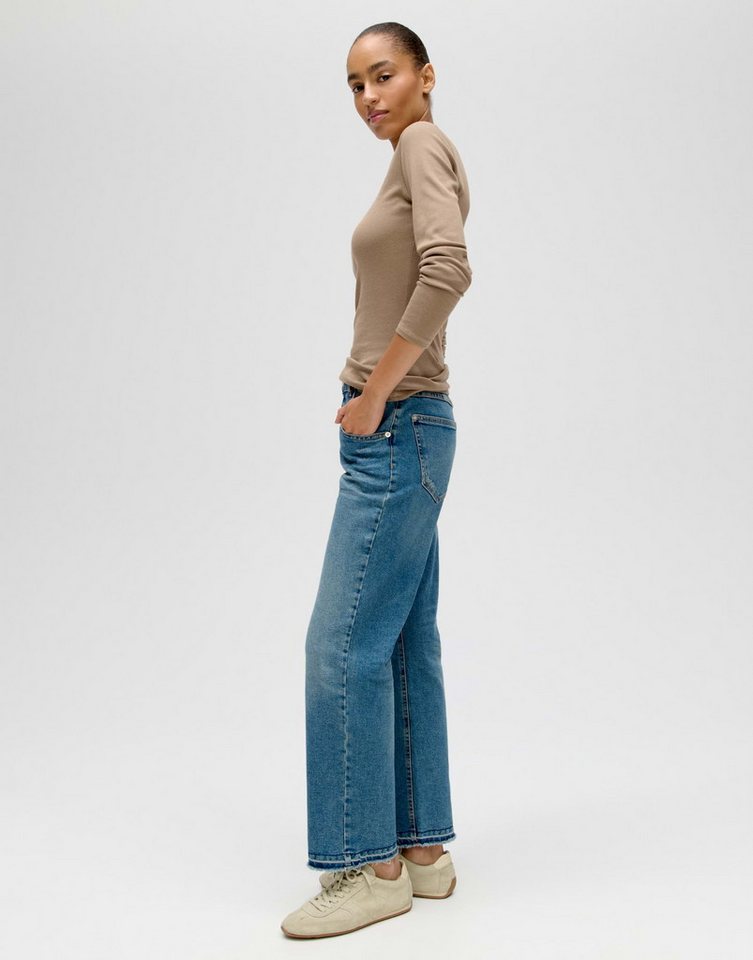 OPUS Boyfriend-Jeans Mit Stretchanteil Mid Rise elastisch mit verkürzter Länge und geradem Schnitt – Bild 5 von 5