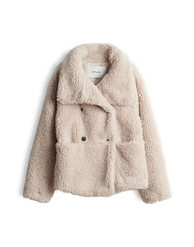 OPUS Cabanjacke Halko mit flauschiger Oberfläche Gerader Schnitt mit Raglanärmeln und zweireihiger Knopfleiste – Bild 2 von 5
