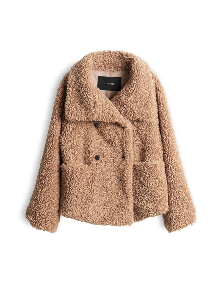 OPUS Cabanjacke Halko mit flauschiger Oberfläche Gerader Schnitt mit Raglanärmeln und zweireihiger Knopfleiste – Bild 2 von 5