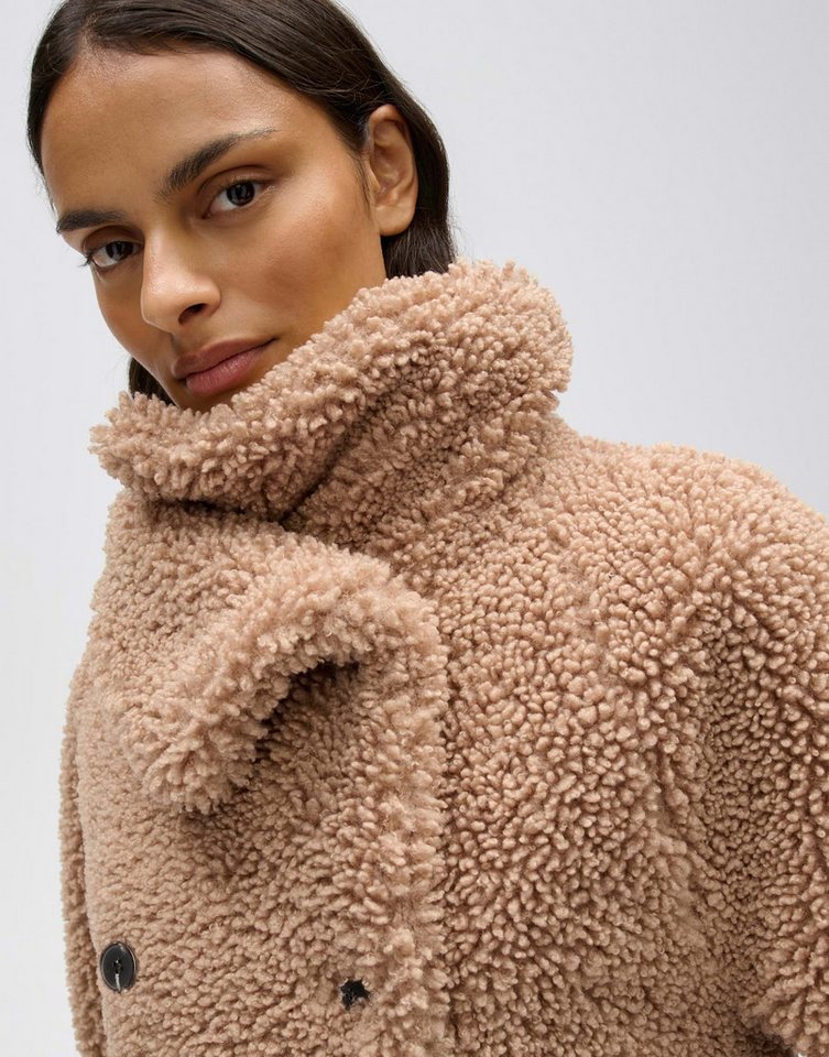 OPUS Cabanjacke Halko mit flauschiger Oberfläche Gerader Schnitt mit Raglanärmeln und zweireihiger Knopfleiste – Bild 4 von 5