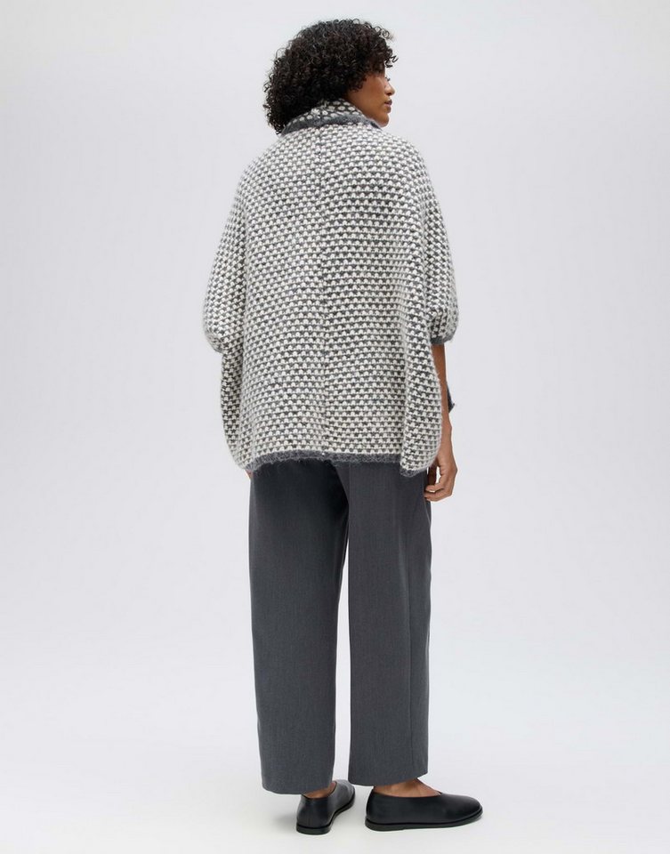 OPUS Cape Amaryllis boho aus pflegeleichtem Material Lässiger Überwurf mit strukturierter Waffeloptik – Bild 3 von 5