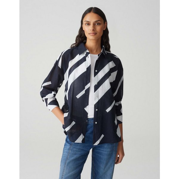 OPUS Hemdbluse FENLO STRIPE aus Baumwolle
