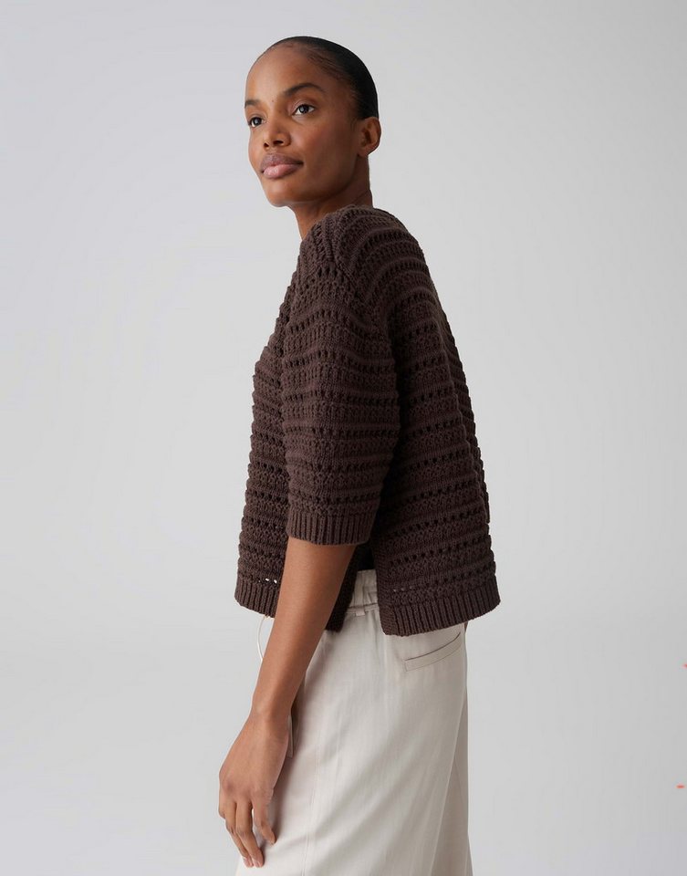 OPUS Kurzarmpullover Kurzarmpullover aus Baumwollmix Boxy Fit, Schlitze in den Seiten – Bild 5 von 5