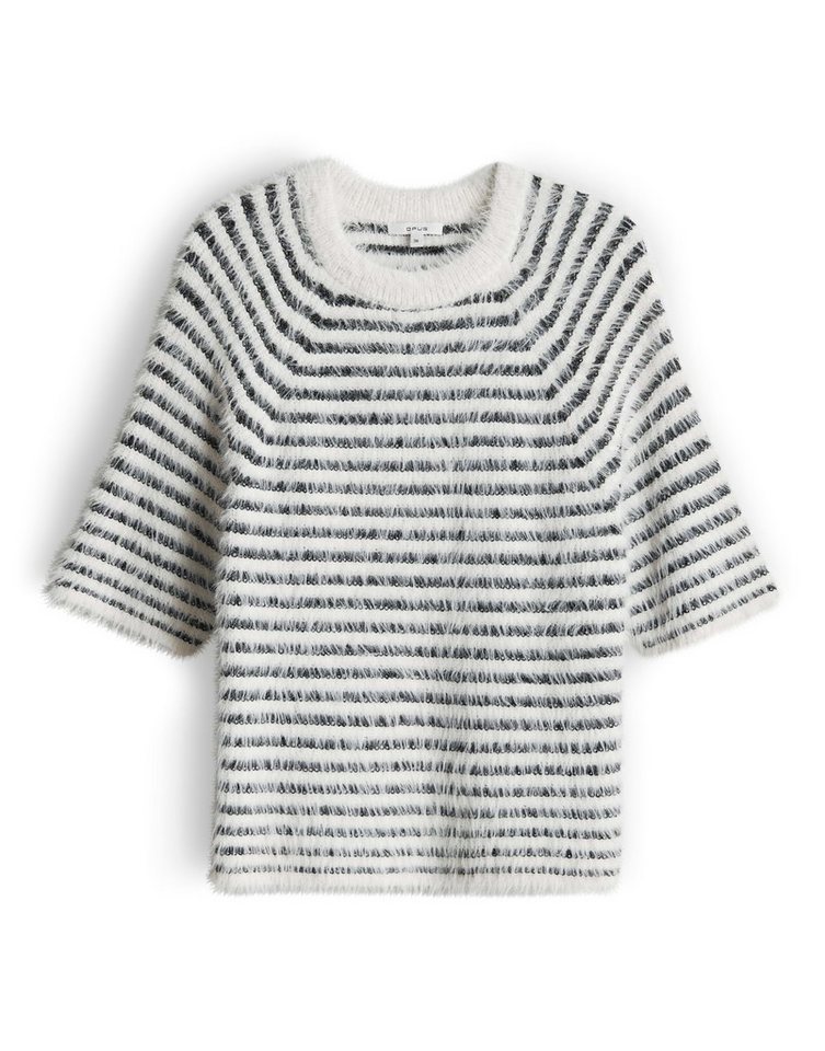 OPUS Kurzarmpullover PAIRY mit Streifenmuster Lockere Passform, gerader Schnitt, Halbarm, Raglan, Rundhalsausschnitt – Bild 2 von 5