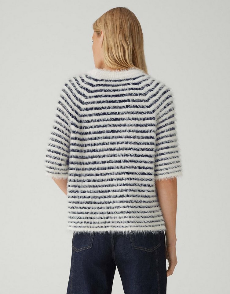 OPUS Kurzarmpullover PAIRY mit Streifenmuster Lockere Passform, gerader Schnitt, Halbarm, Raglan, Rundhalsausschnitt – Bild 3 von 5