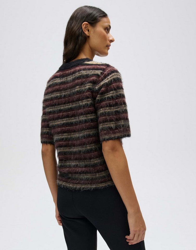 OPUS Kurzarmpullover Primoro aus weichem Strick Verkürzte Silhouette mit Halbarm und Kontrastbündchen – Bild 3 von 5