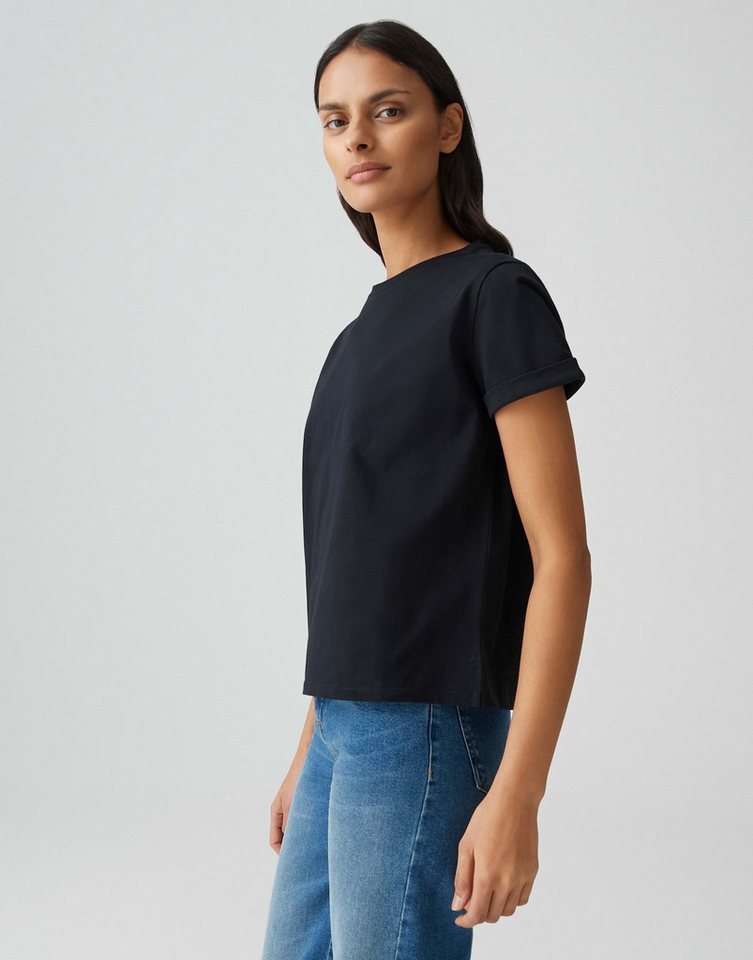 OPUS Kurzarmshirt Basicshirt aus Baumwolle Regular Fit – Bild 5 von 5