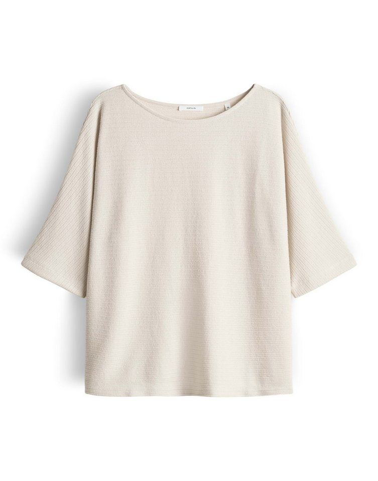 OPUS Kurzarmshirt Jerseyshirt mit dezenter Rippstruktur Lockerer Schnitt, weicher Fall, Pull-on – Bild 2 von 5