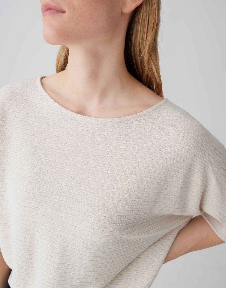 OPUS Kurzarmshirt Jerseyshirt mit dezenter Rippstruktur Lockerer Schnitt, weicher Fall, Pull-on – Bild 4 von 5