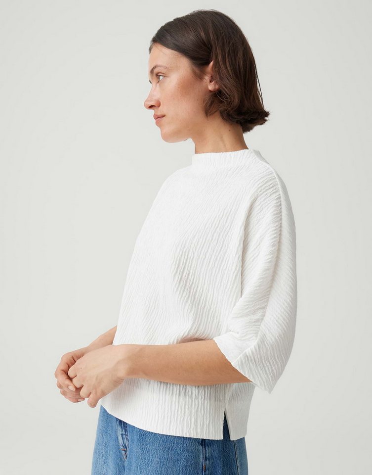 OPUS Kurzarmshirt mit Crinkle Effekt Luftiger Style mit modernen Seitenschlitzen – Bild 5 von 5
