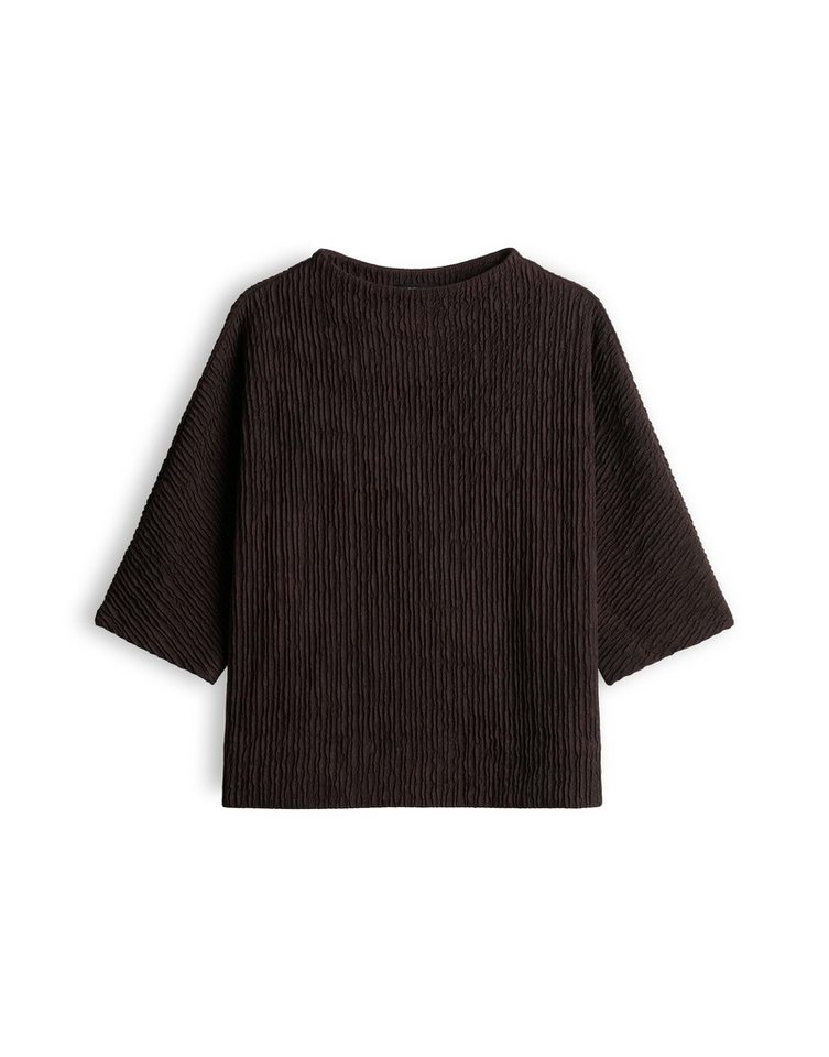 OPUS Kurzarmshirt mit Crinkle Effekt Luftiger Style mit modernen Seitenschlitzen – Bild 2 von 5