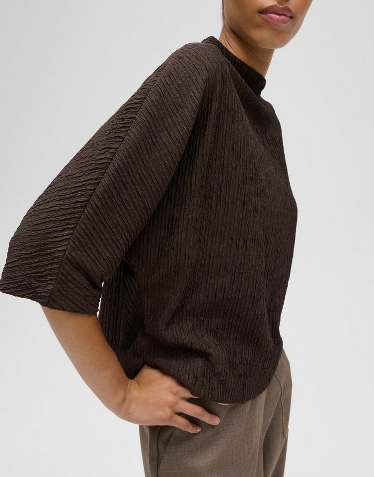 OPUS Kurzarmshirt mit Crinkle Effekt Luftiger Style mit modernen Seitenschlitzen – Bild 4 von 5