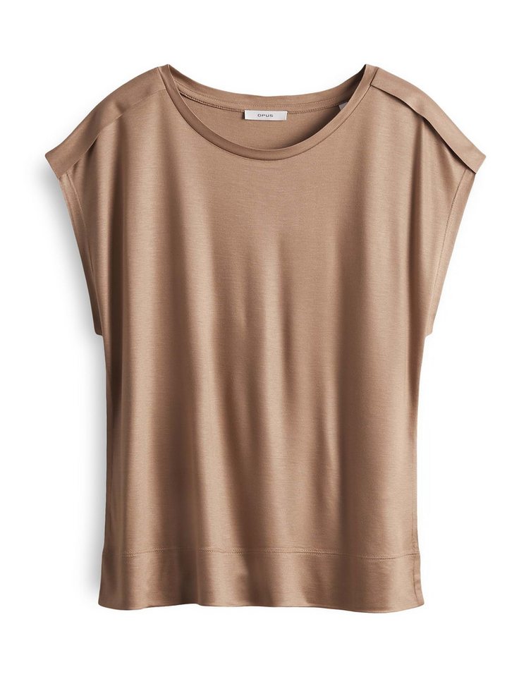 OPUS Kurzarmshirt SESTERN Regular aus leicht glänzender Viskose – Bild 2 von 5
