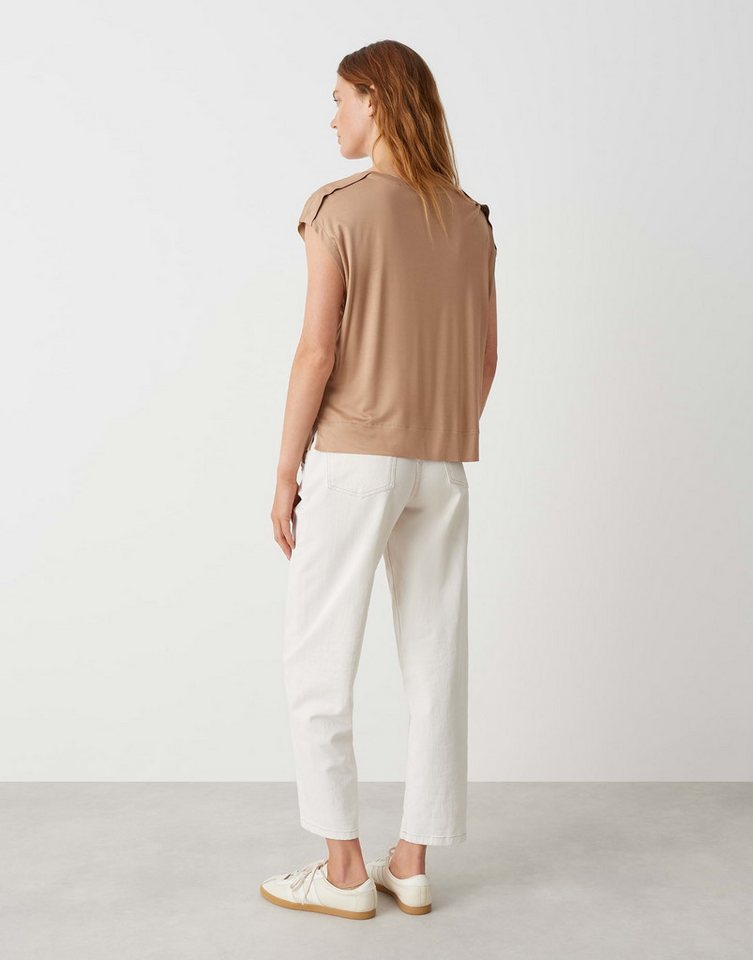 OPUS Kurzarmshirt SESTERN Regular aus leicht glänzender Viskose – Bild 3 von 5