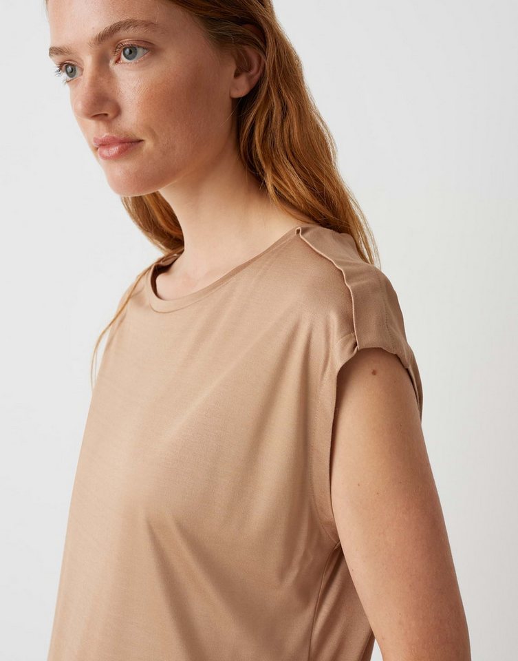 OPUS Kurzarmshirt SESTERN Regular aus leicht glänzender Viskose – Bild 4 von 5