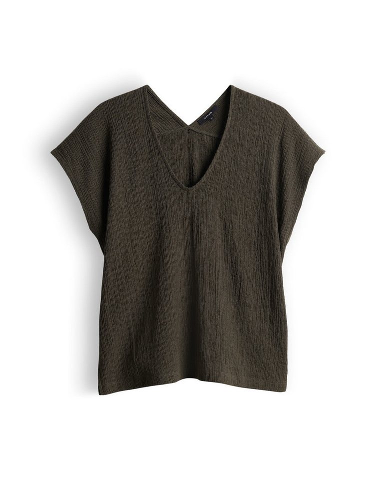 OPUS Kurzarmshirt Sirukus Structure Boxy Fit mit Crash Effekt fließender Fall. Perfekt für moderne, feminine Looks – Bild 2 von 5