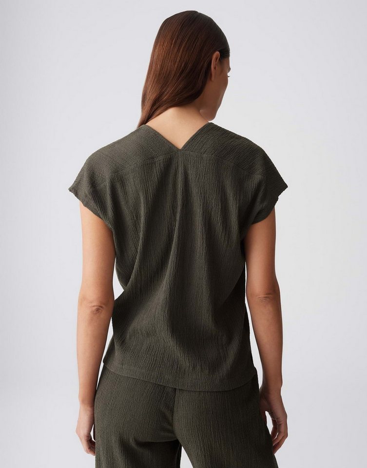 OPUS Kurzarmshirt Sirukus Structure Boxy Fit mit Crash Effekt fließender Fall. Perfekt für moderne, feminine Looks – Bild 3 von 5