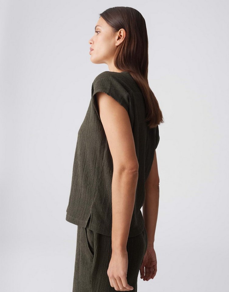 OPUS Kurzarmshirt Sirukus Structure Boxy Fit mit Crash Effekt fließender Fall. Perfekt für moderne, feminine Looks – Bild 5 von 5