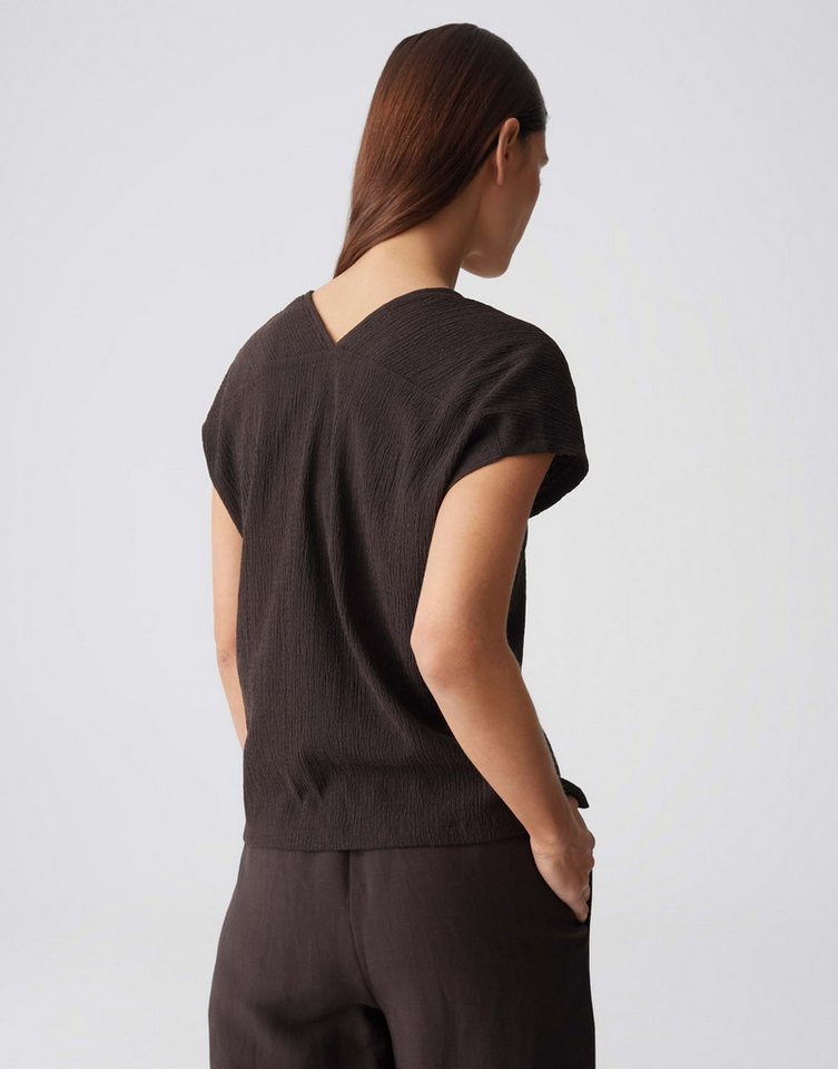 OPUS Kurzarmshirt Sirukus Structure Boxy Fit mit Crash Effekt fließender Fall. Perfekt für moderne, feminine Looks – Bild 3 von 5