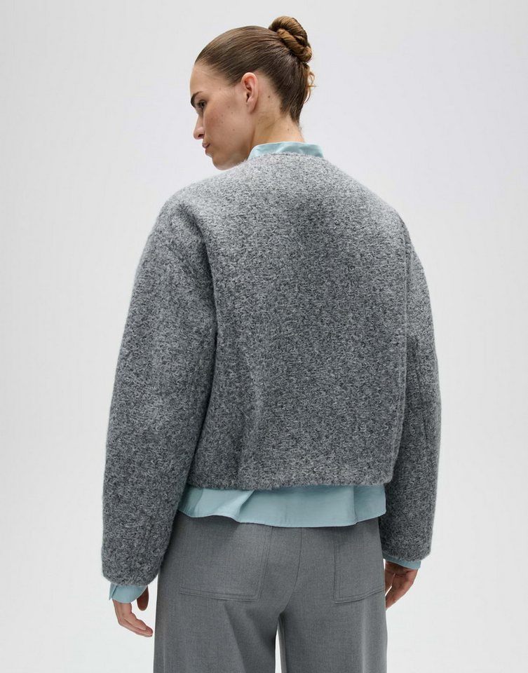 OPUS Kurzjacke Hurlisa aus Webware mit formstabiler Struktur O-Silhouette mit überschnittener Schulter und voluminösen Ärmeln – Bild 3 von 5