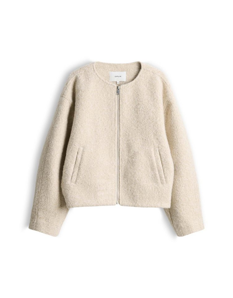OPUS Kurzjacke Hurlisa aus Webware mit formstabiler Struktur O-Silhouette mit überschnittener Schulter und voluminösen Ärmeln – Bild 2 von 5