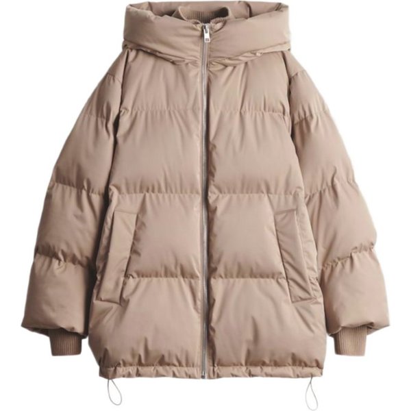 OPUS Kurzjacke natur,Casual,Polyester,Unifarben,Kapuze,Langarm,Regular Fit