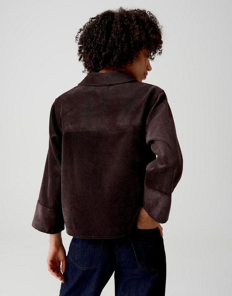 OPUS Langarmbluse aus Cord Regular Fit Pattentaschen – Bild 3 von 5