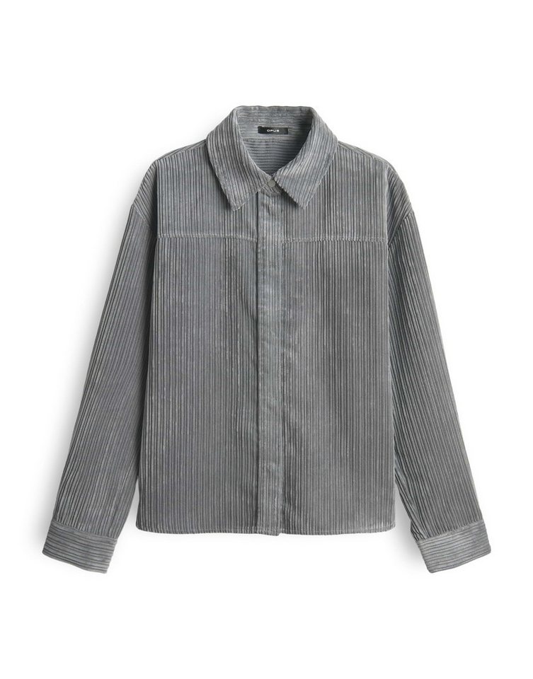 OPUS Langarmbluse Overshirt aus weichem Cord Regular Fit – Bild 2 von 5