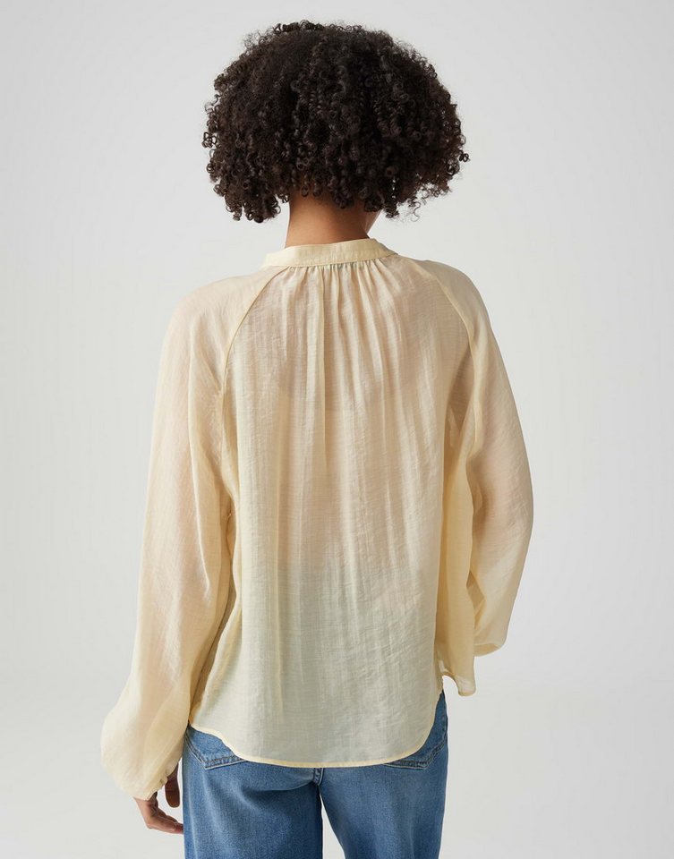 OPUS Langarmbluse Oversized Tunikabluse mit zartem Crash Effekt elastisches Gummi am Ärmelsaum – Bild 3 von 5