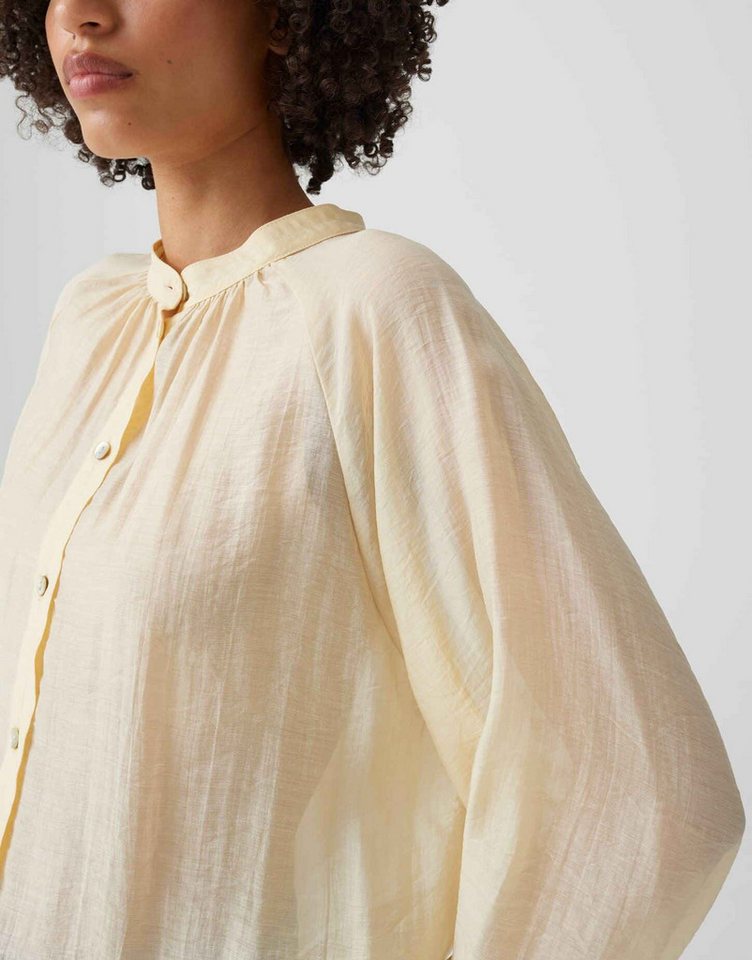OPUS Langarmbluse Oversized Tunikabluse mit zartem Crash Effekt elastisches Gummi am Ärmelsaum – Bild 4 von 5
