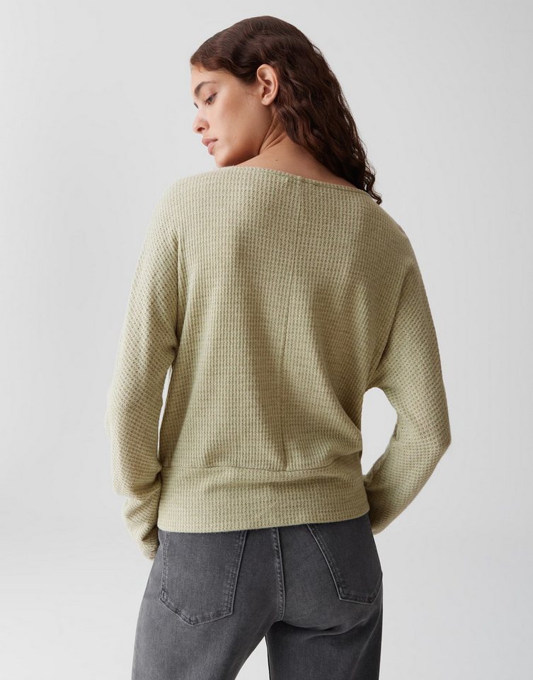 OPUS Langarmshirt SELLU Regular überschnittener Langarm, schmal zulaufend, U-Boot-Ausschnitt – Bild 3 von 5