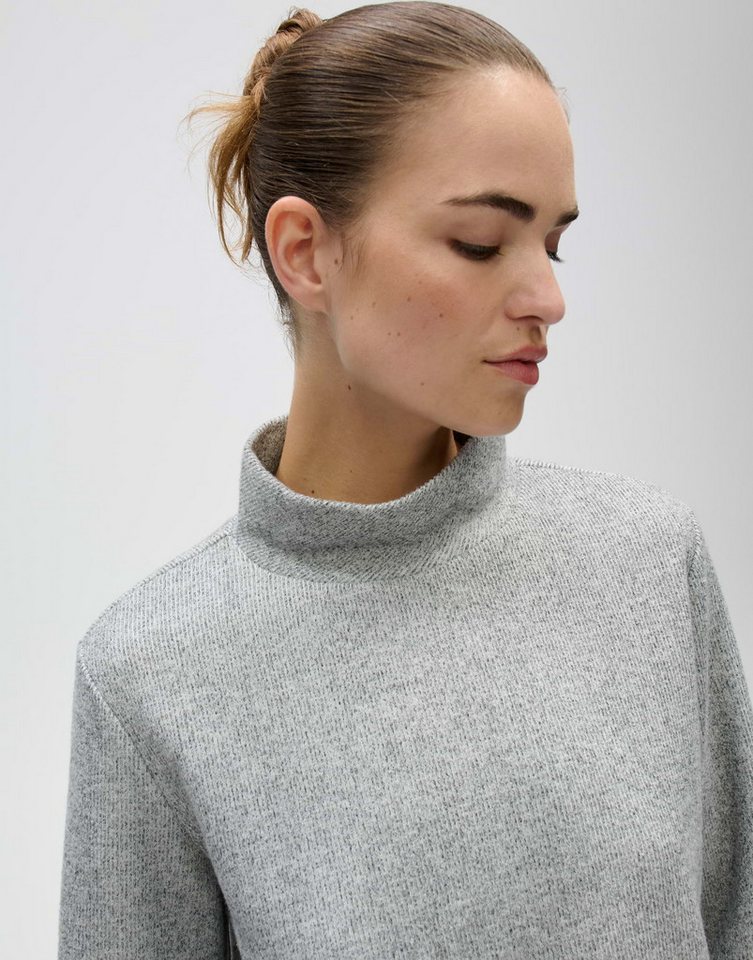 OPUS Langarmshirt Soboxy aus Jersey mit angerauter Oberfläche Verkürzte Boxy-Silhouette mit angerauter Oberfläche und Stretch – Bild 4 von 5