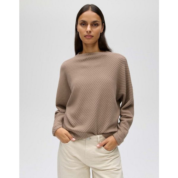 OPUS Langarmshirt Sorizon aus Cord mit samtiger Oberfläche Schmal zulaufende Form mit Fledermausärmeln und samtiger Cordoptik