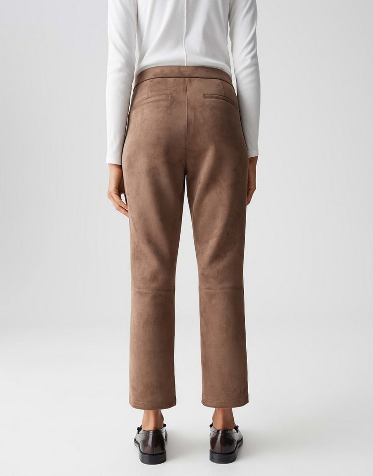 OPUS Lederhose ELVINA COZY in Wildleder Optik elastischer Gummibund, weicher Griff, samtige Oberfläche – Bild 3 von 5