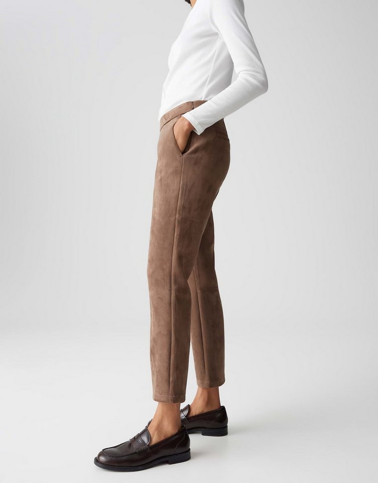 OPUS Lederhose ELVINA COZY in Wildleder Optik elastischer Gummibund, weicher Griff, samtige Oberfläche – Bild 5 von 5