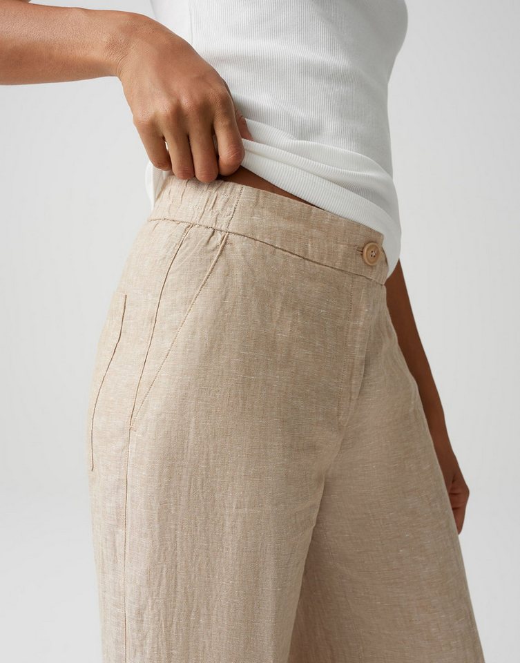 OPUS Leinenhose Maikito light aus Webware mit Leinenstruktur Mit Eingrifftaschen für praktische Alltagslooks – Bild 4 von 5