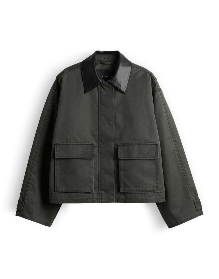 OPUS Outdoorjacke Barn Jacket aus gewachstem Baumwollmix Regular Fit Riegel an der Manschette – Bild 2 von 5