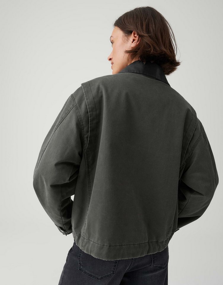 OPUS Outdoorjacke Barn Jacket aus gewachstem Baumwollmix Regular Fit Riegel an der Manschette – Bild 3 von 5