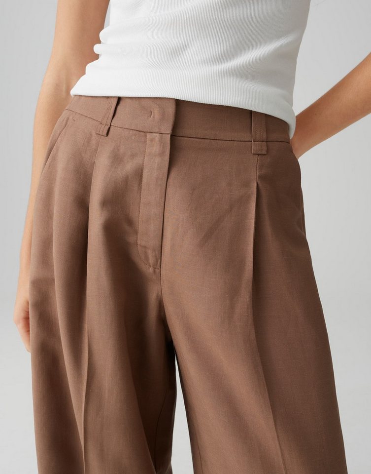 OPUS PANTS Bundfaltenhose Moira bloom aus weicher Webware mit Leinenstruktur Praktische Taschen runden den entspannten Look ab – Bild 4 von 5