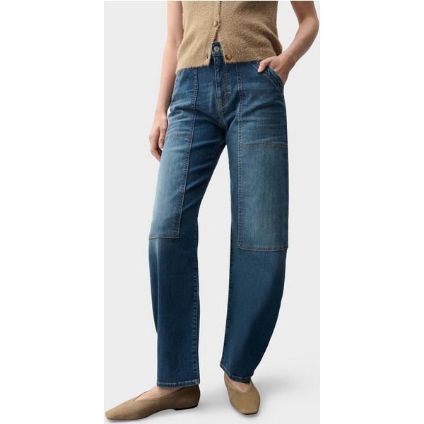 OPUS PANTS Relax-fit-Jeans MARI SHARP Barrel Jeans mit Powerstretch Mid Rise
