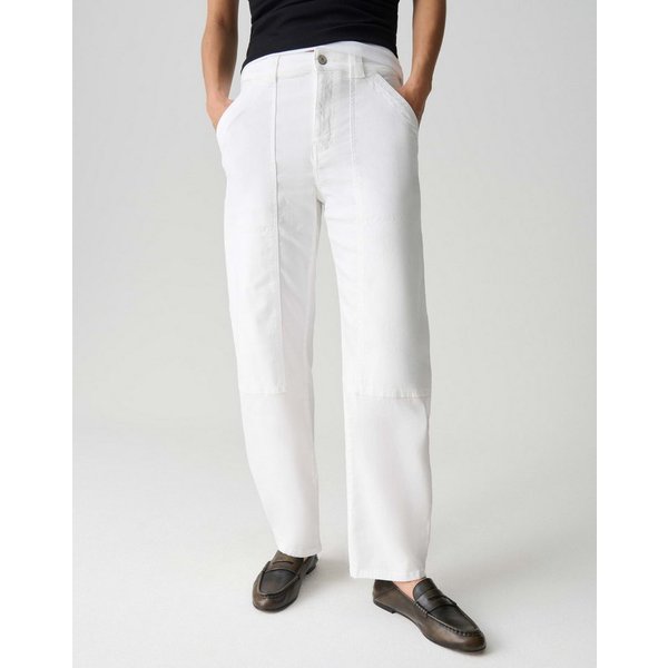 OPUS PANTS Relax-fit-Jeans MARI SHARP mit Powerstretch Mid Rise Markante Teilungsnähte als Designakzent