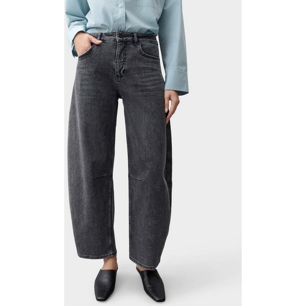 OPUS PANTS Relax-fit-Jeans Mari vega aus robustem Denim Ovale Beinform mit elastischem Griff und leichten Used-Effekten