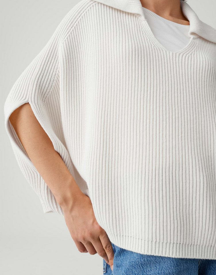 OPUS Poncho im O-Shape Rippstrickponcho im O-Shape Vielseitig kombinierbar für casual Looks – Bild 5 von 5