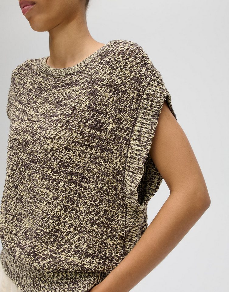 OPUS Pullunder Podenna aus weichem Strick mit Mélange Effekt Der Überschnittene Arm sorgt für eine relaxte Silhouette – Bild 4 von 5