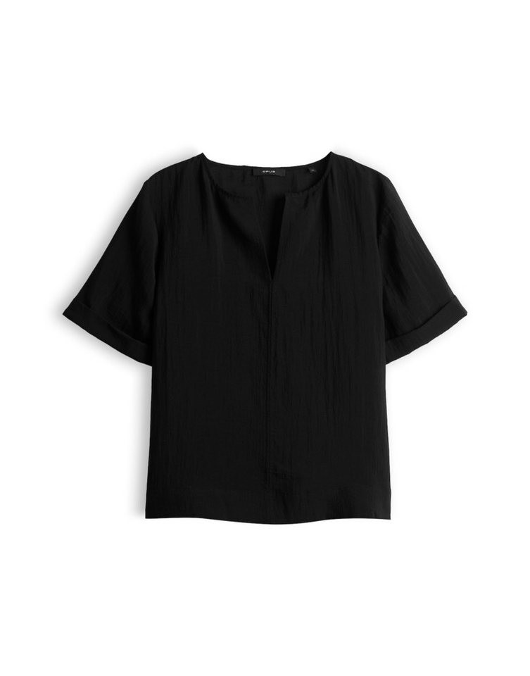 OPUS Shirtbluse Bluse aus strukturierter Webware mit Boxy Fit Kleine Schlitze für einen modernen Look – Bild 2 von 5